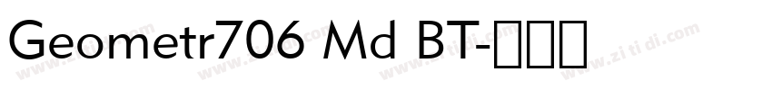 Geometr706 Md BT字体转换